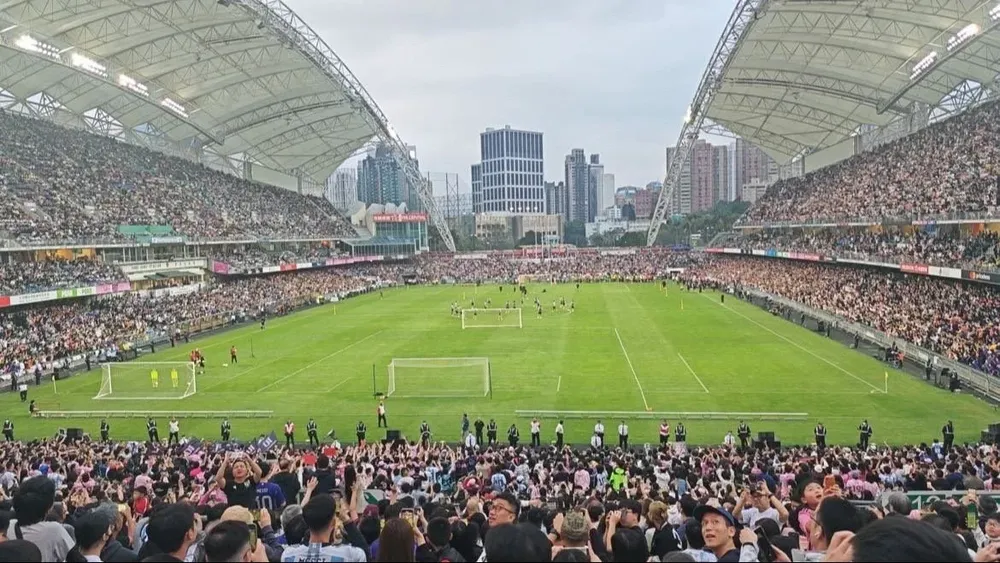 Así estaba el estadio Nacional de Hong Kong en la práctica del Inter Miami
