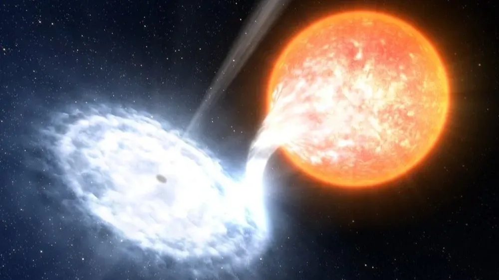 El hallazgo surge de una binaria de rayos X: una estrella de neutrones o un agujero negro que extrae gas de una estrella compañera