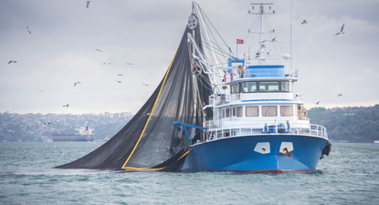 Buque pesquero en el Mediterráneo