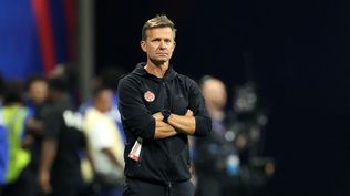 El técnico de Canada, el estadounidense Jesse Marsch, en el partido inaugural de la Copa America contra Argentina por el grupo A, en el estadio Mercedes Benz Stadium de Atlanta (Georgia) &nbsp;
