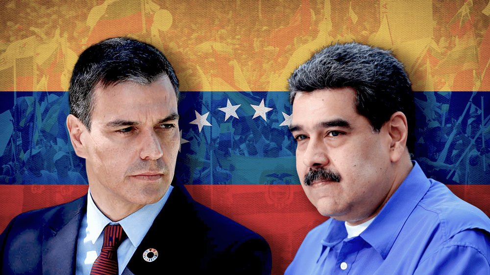 Pedro Sánchez y Nicolás Maduro