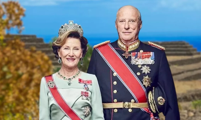 Los reyes de Noruega, Harald V y Sonia
