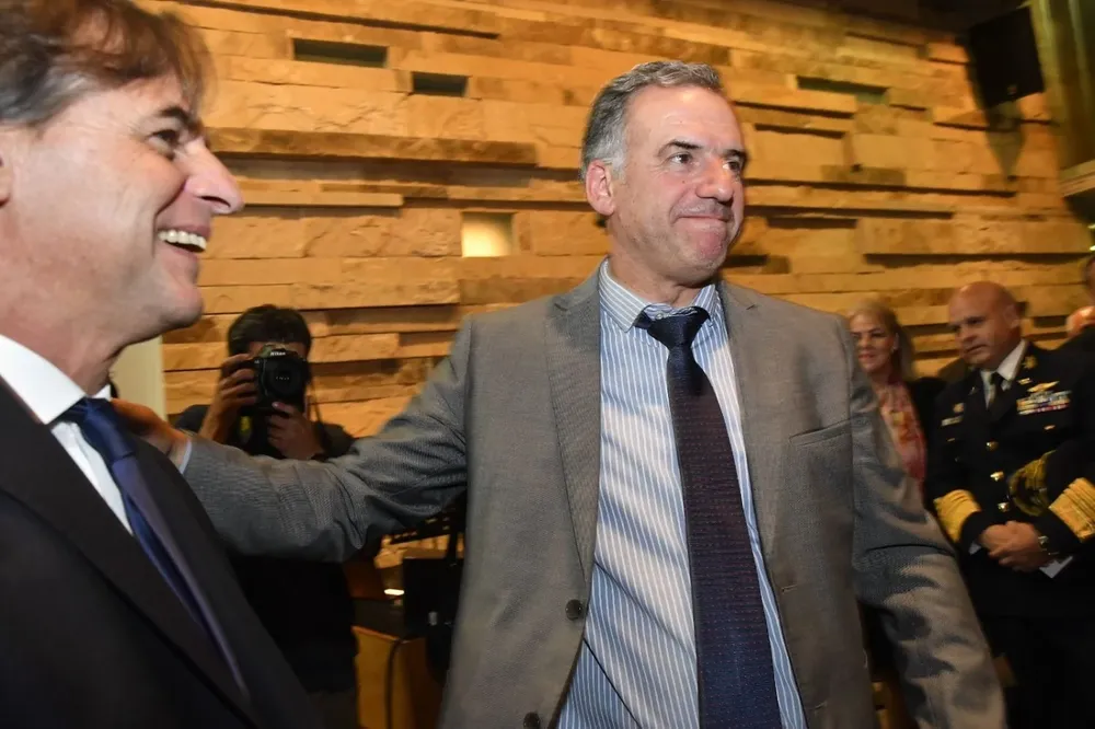 El presidente Lacalle Pou y el intendente Orsi