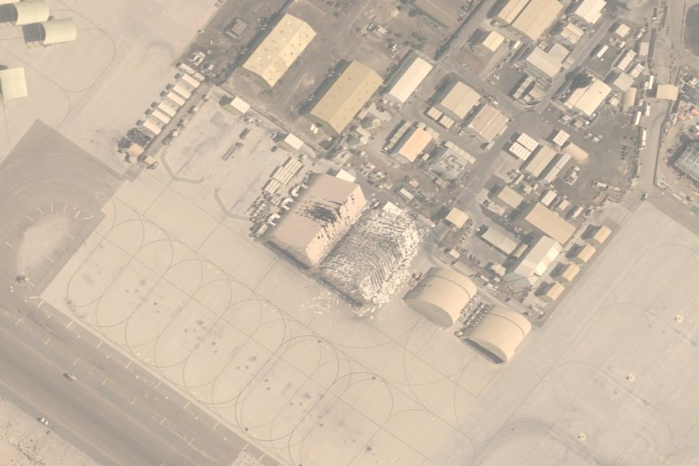 Base aérea de Al Dhafra Air Base en Abu Dabi después de los ataques de Irán