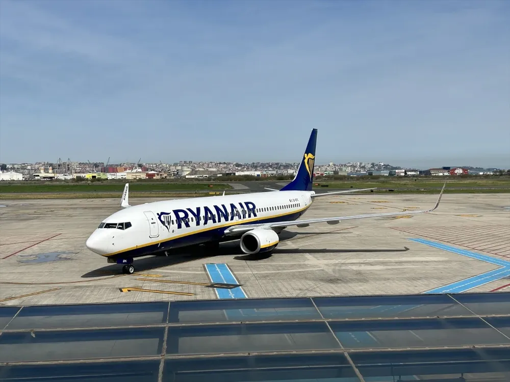 Una de las aeronaves de Ryanair.