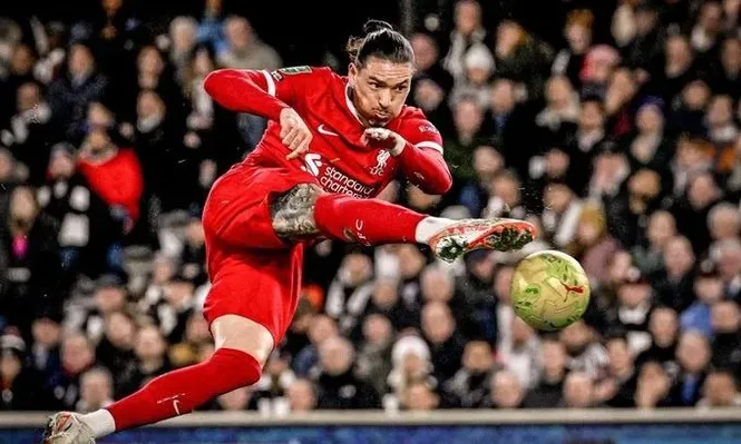 Darwin Núñez en acción