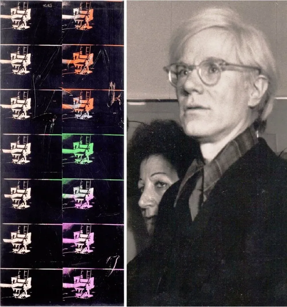 14 Small Electric Chairs, del artista estadounidense Andy Warhol