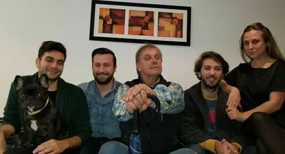 Ítalo Felicini y sus hijos