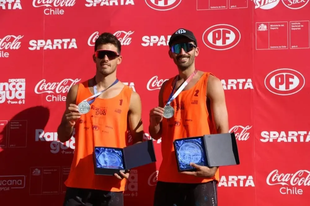 Hans Hannibal y Nicolás Llambías plata en Rancagua en beach volley