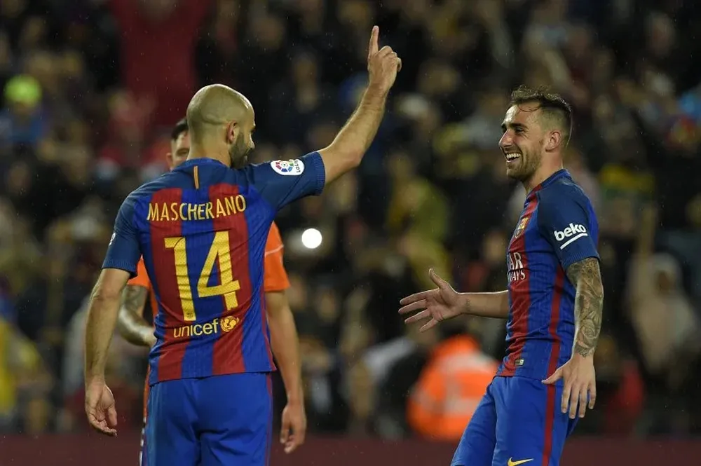 Mascherano celebró su primer gol en Barcelona