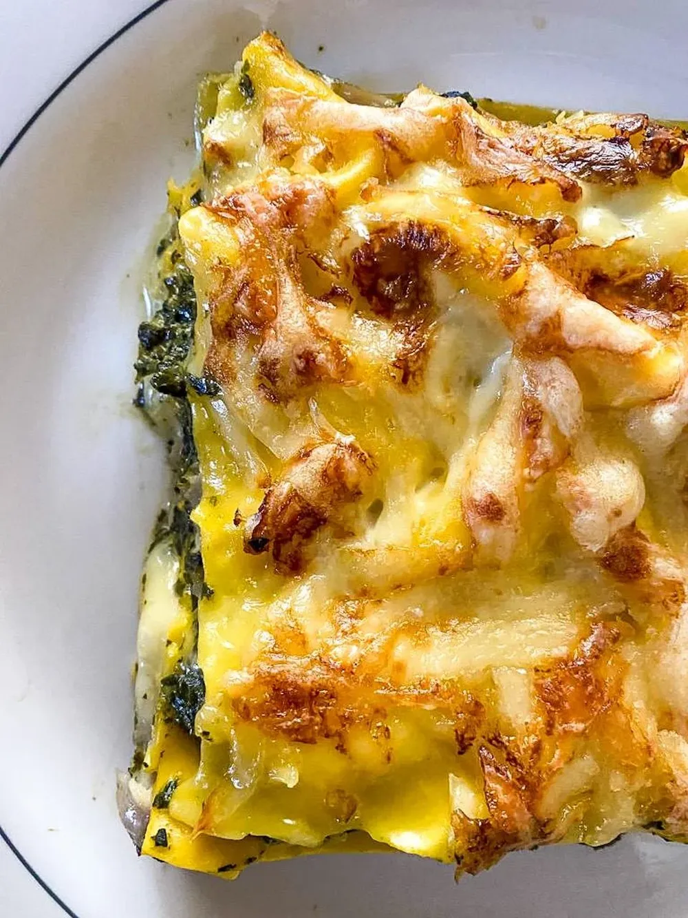Lasaña de espinaca