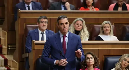 El presidente del Gobierno, Pedro Sánchez, interviene durante una sesión de control al Gobierno, en el Congreso de los Diputados.