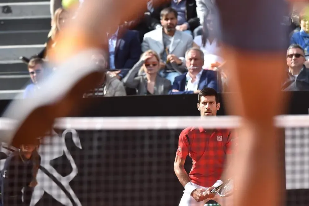 El tenista serbio Novak Djokovic, durante el partido de cuartos de final del Masters 1.000 de Roma.
