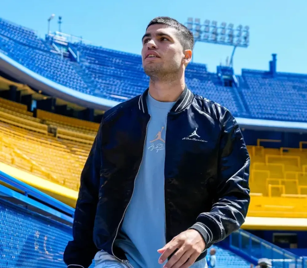 El tenista español Carlos Alcaraz quedó fascinado con La Bombonera