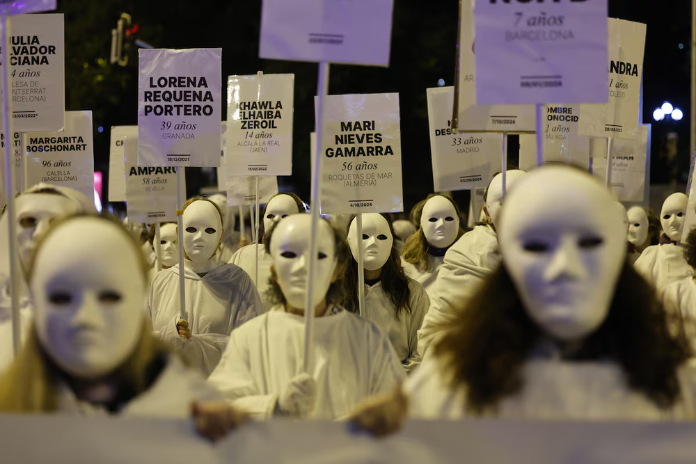 Marcha contra la violencia de género en España