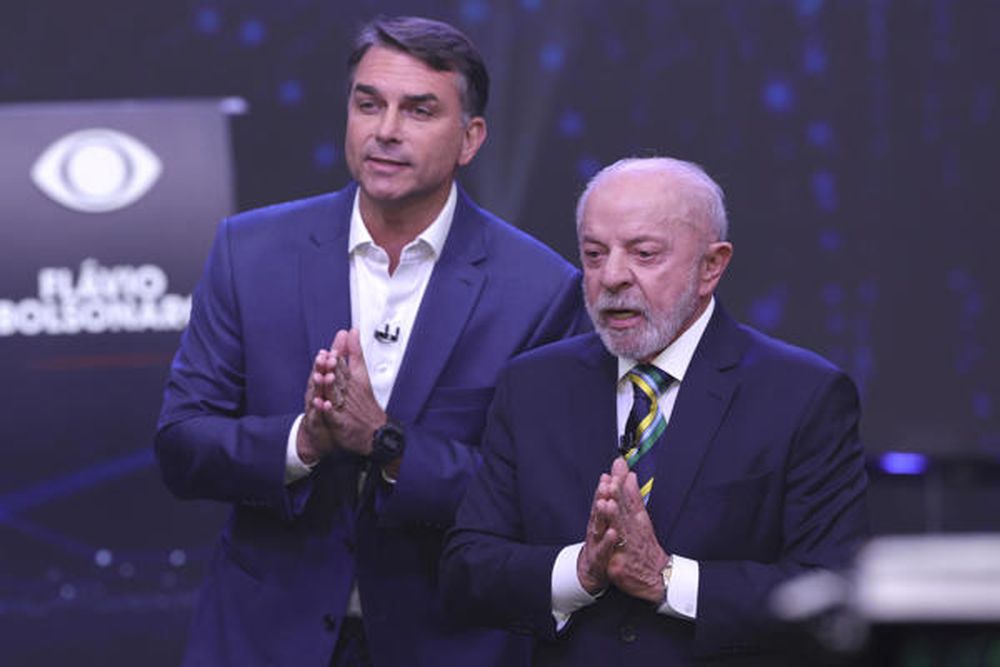 Flávio Bolsonaro y Lula da Silva.&nbsp;