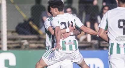 Agustín De la Cuesta celebra su gol para Racing ante Albion por el Torneo Clausura