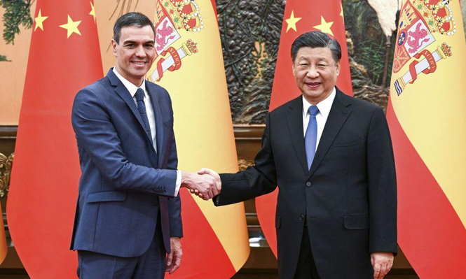 Pedro Sánchez y Xi Jinping