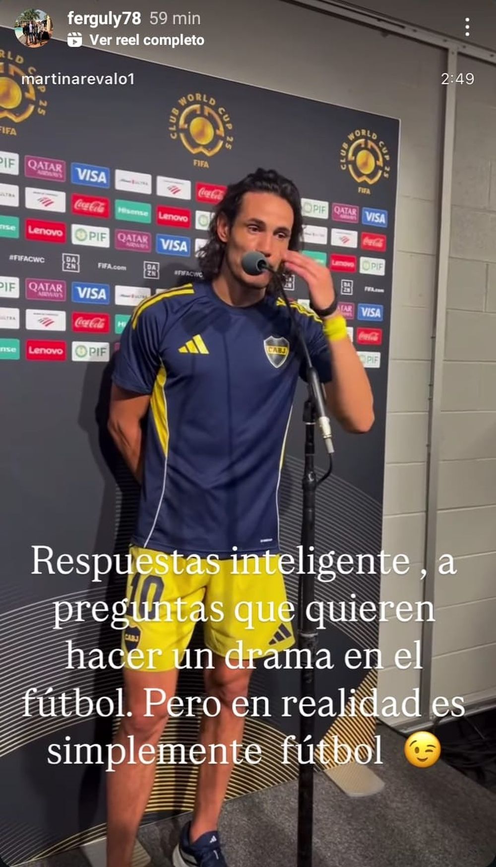 La defensa a Edinson Cavani de su hermano Fernando Guglielmone La defensa a Edinson Cavani de su hermano Fernando Guglielmone