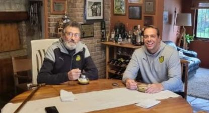 Walter Olivera e Ignacio Ruglio volvieron a Los Aromos y estuvieron con el plantel de Peñarol, luego de los problemas de salud que tuvo el Indio