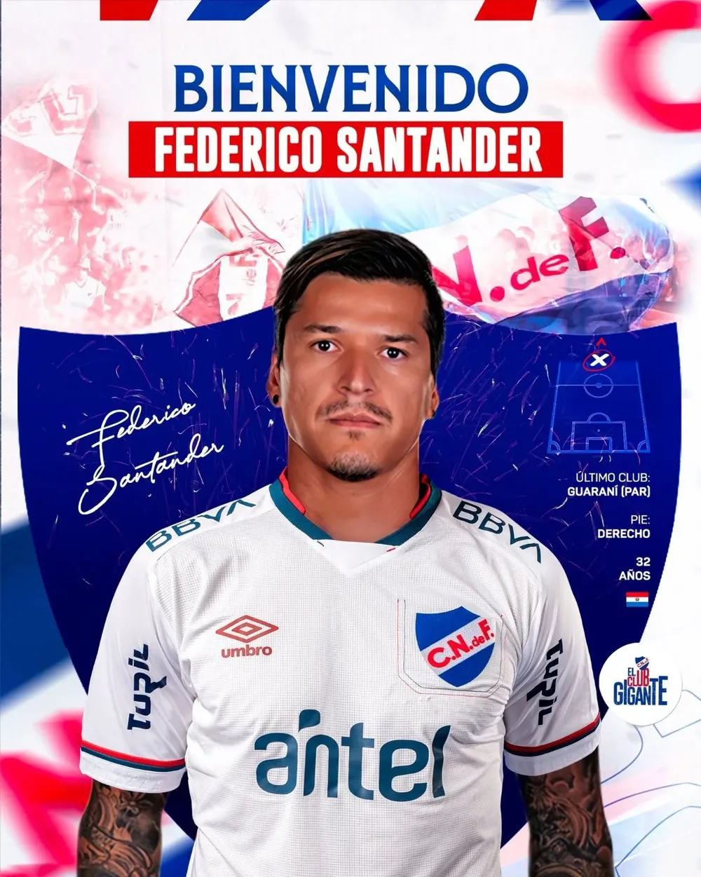 Federico Santander en Nacional