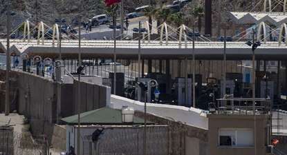 Paso fronterizo con Ceuta.