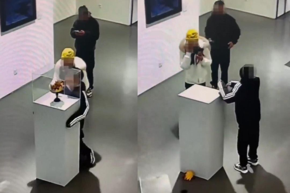 El momento en que el niño provoca la caída de la valiosa corona.