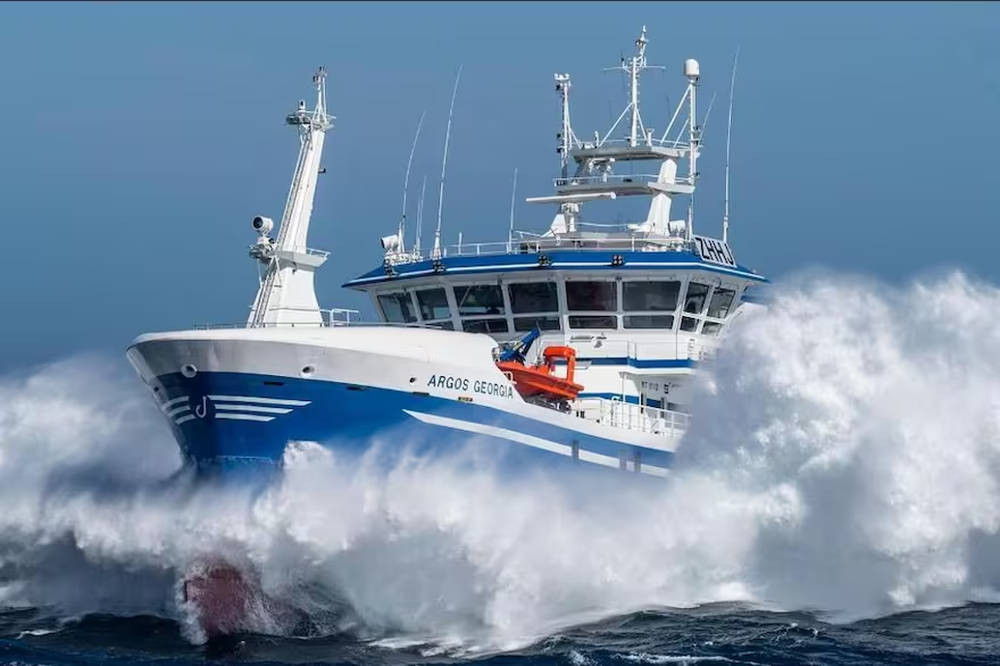 El pesquero&nbsp;&nbsp;“Argos Georgia”, naug¡fragado en Malvinas.