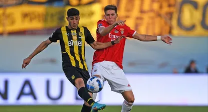 Braulio Guisolfo en la final Intercontinental sub 20 entre Peñarol y Benfica en el Estadio Centenario, en 2022
