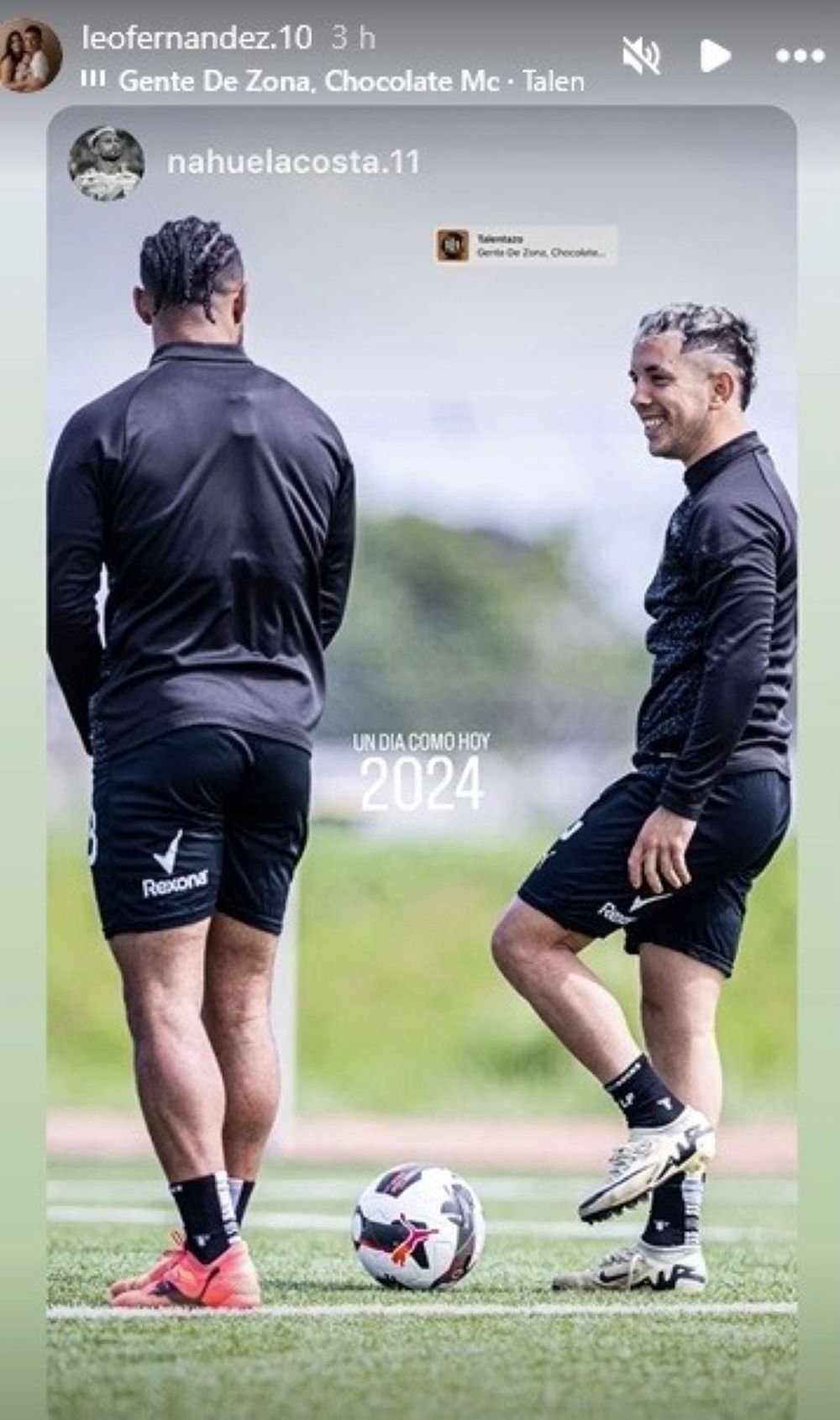 Leonardo Fern&aacute;ndez replic&oacute; una foto que subi&oacute; Nahuel Acosta, campe&oacute;n uruguayo con Pe&ntilde;arol en 2024