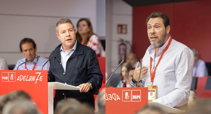 Emiliano García Page y Oscar Puente, en el Comité Federal del PSOE.