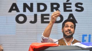 Andrés Ojeda en su cierre de campaña días antes