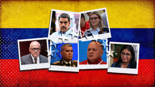 Arriba: Nicolás maduro y Cilia Flores. Abajo de izquierda a derecha: Jorge Rodríguez, Vladimir Padrino, Diosdado Cabello y Delcy Rodríguez. Fotos: Getty