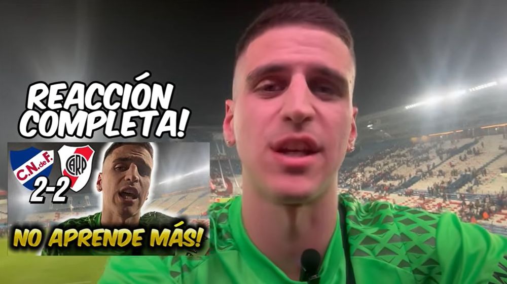 Youtuber de River Plate en el partido ante Nacional