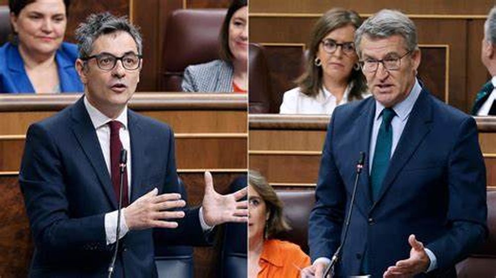 Félix Bolaños y Alberto Núñez Feijóo