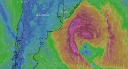 segui en vivo el paso del ciclon extratropical