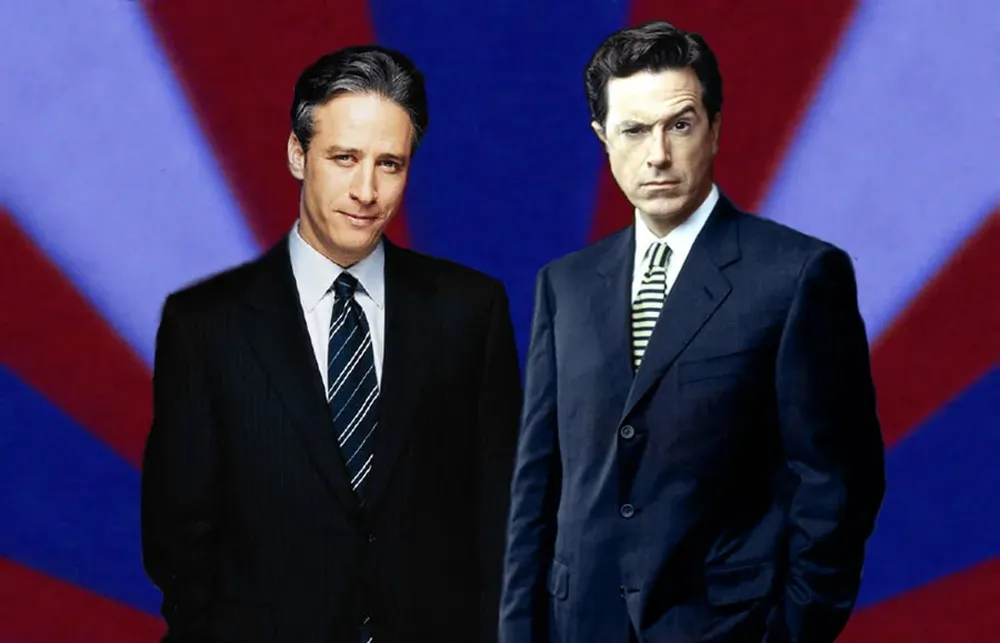 Stewart y Colbert. Política y humor.