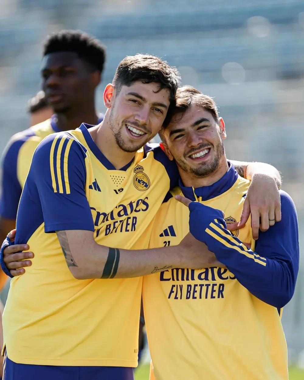 Valverde y Brahim tras su cruce