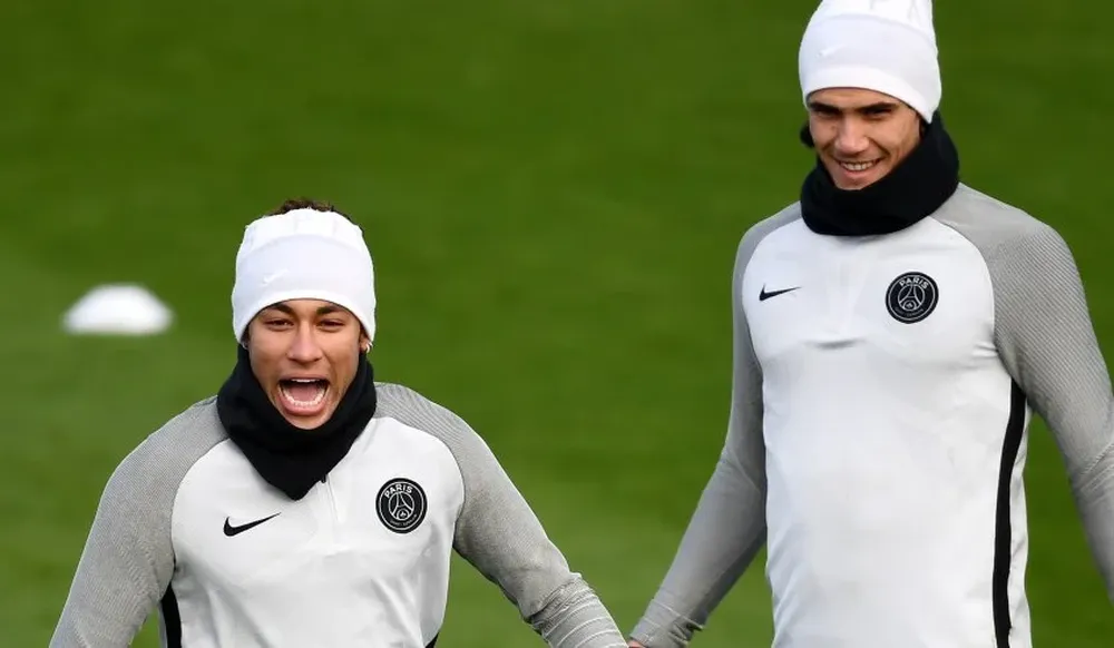 Neymar y Cavani a las risas en Múnich