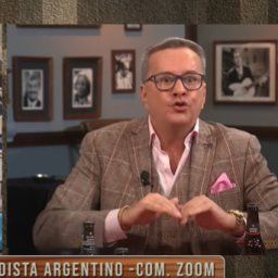 Diego Brancatelli y Julio Ríos en plena pelea en Polémica en el Bar