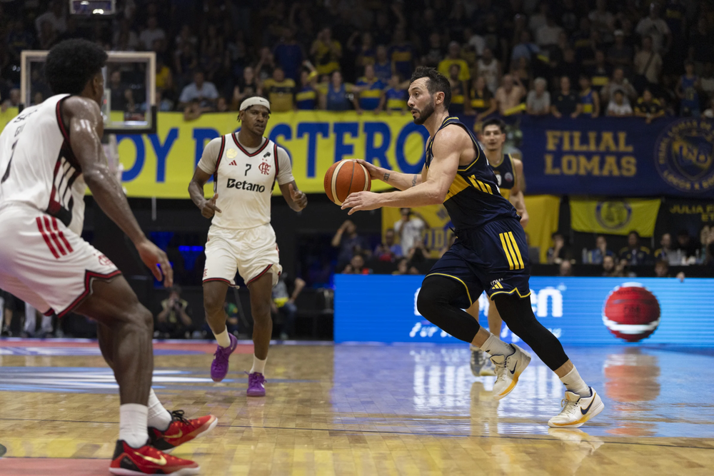 Imagen del partido entre Boca Juniors y Flamengo