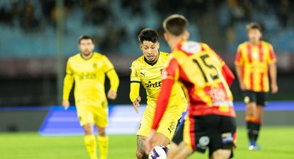 Nicolás Fernández en el partido ante Progreso