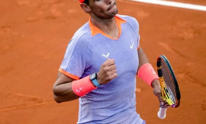Rafa Nadal tras el encuentro.