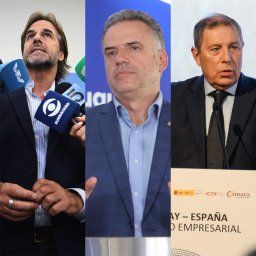 Luis Lacalle Pou, Yamandú Orsi y Gabriel Oddone Luis Lacalle Pou, Yamandú Orsi y Gabriel Oddone