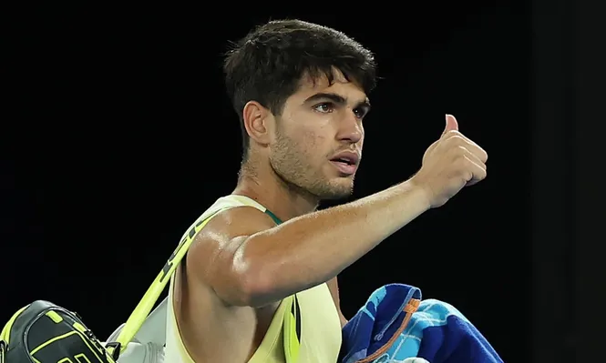 Alcaraz en rueda de prensa.