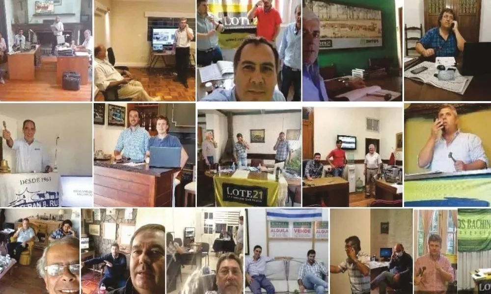 Para contemplar las recomendaciones sanitarias los rematadores trabajaron desde sus oficinas.