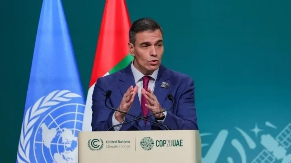 Pedro Sánchez durante su intervención en el segmento de alto nivel de la COP28