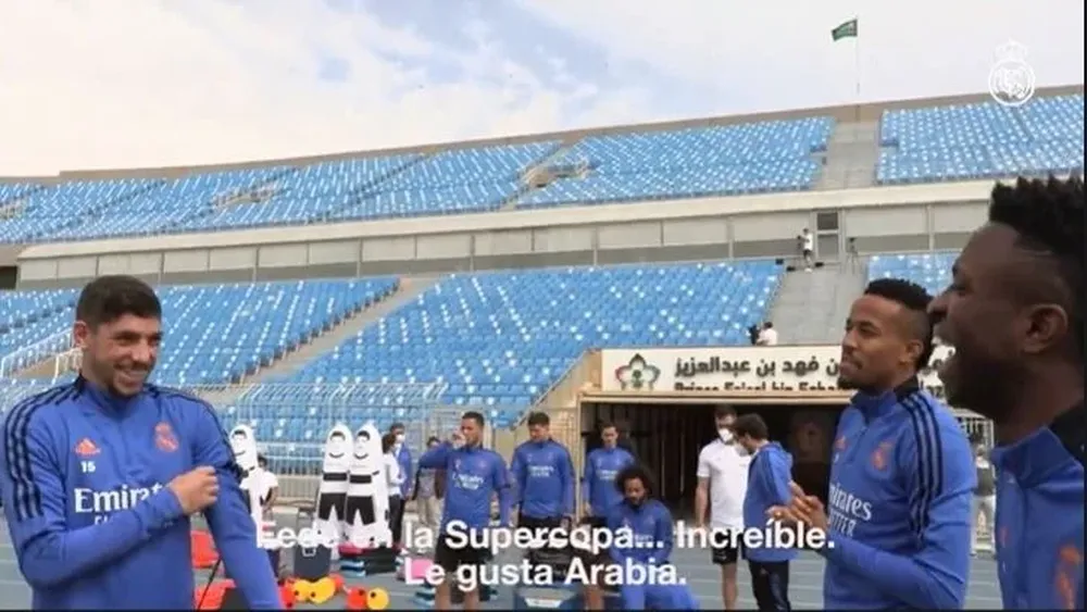 Las risas entre Valverde y Vinicius