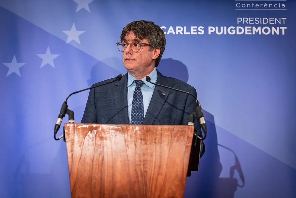 El expresidente de la Generalitat y eurodiputado de Junts, Carles Puigdemont.