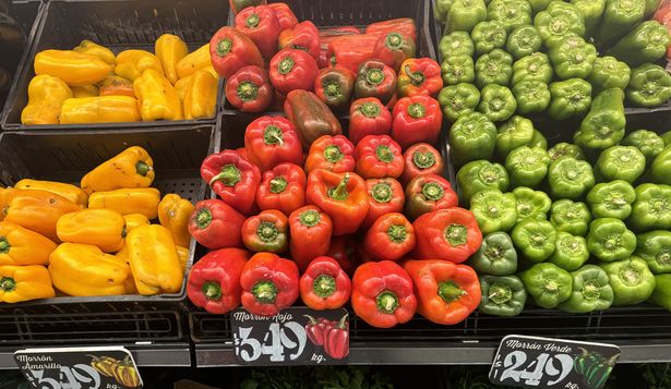 Precios de frutas y verduras: lo que vale el morrón (foto realizada este lunes 15 de julio de 2024 en un supermercado del barrio Sur).